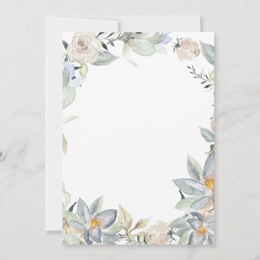 Eenvoudige eucalyptus en gouden kruis | Fotodoop Bedankkaart (Achterkant)