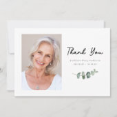 Eenvoudige Eucalyptus foto Funeral Sympathie Bedankkaart (Voorkant)