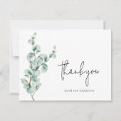 Eenvoudige Eucalyptus Greenery Bedankkaart (Voorkant)