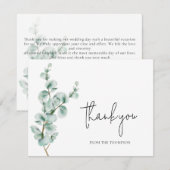 Eenvoudige Eucalyptus Greenery Bedankkaart (Voorkant / Achterkant)