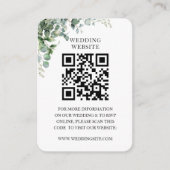 Eenvoudige Eucalyptus Greenery bruiloft Informatiekaartje (Voorkant)