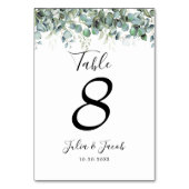 Eenvoudige Eucalyptus Greenery bruiloft Kaart (Voorkant)