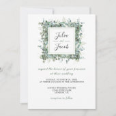 Eenvoudige Eucalyptus Greenery bruiloft Kaart (Voorkant)