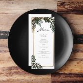 Eenvoudige Eucalyptus Greenery bruiloft Menu