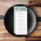 Eenvoudige Eucalyptus Greenery bruiloft Menu