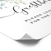 Eenvoudige Eucalyptus Greenery bruiloft Poster (Hoek)