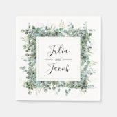 Eenvoudige Eucalyptus Greenery bruiloft Servet (Voorkant)