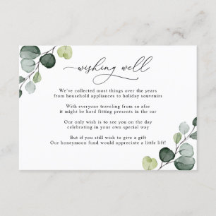 Eenvoudige Eucalyptus Greenery die goed wil Informatiekaartje