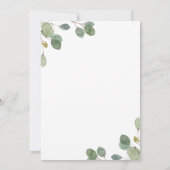 Eenvoudige Eucalyptus Greenery Geometric Baby Spri Kaart (Achterkant)