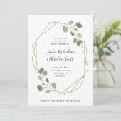 Eenvoudige Eucalyptus Greenery | Geometrische brui Kaart (Staand voorkant)