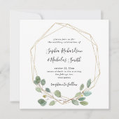 Eenvoudige Eucalyptus Greenery | Geometrische brui Kaart (Voorkant)