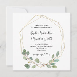 Eenvoudige Eucalyptus Greenery | Geometrische brui Kaart