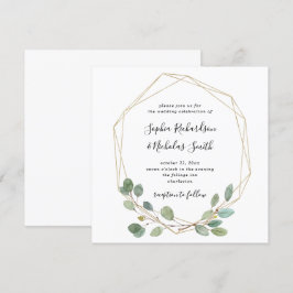 Eenvoudige Eucalyptus Greenery | Geometrische brui Kaart