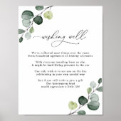 Eenvoudige Eucalyptus Greenery Gifts Wishing Well  Poster (Voorkant)