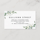 Eenvoudige Eucalyptus Greenery Visitekaartje (Achterkant)