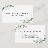 Eenvoudige Eucalyptus Greenery Visitekaartje (Voorkant / Achterkant)