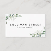 Eenvoudige Eucalyptus Greenery Visitekaartje (Voorkant)