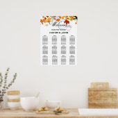 Eenvoudige Eucalyptus Greenery Wedding Seding Char Poster (Keuken)