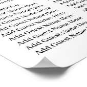 Eenvoudige Eucalyptus Greenery Wedding Seding Char Poster (Hoek)