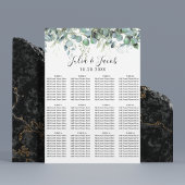 Eenvoudige Eucalyptus Greenery Wedding Seding Char Poster