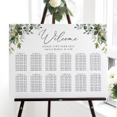 Eenvoudige Eucalyptus Greenery Wedding Seding Char Poster