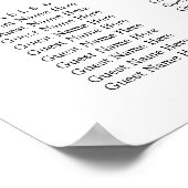 Eenvoudige Eucalyptus Greenery Wedding Seding Char Poster (Hoek)