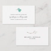 Eenvoudige eucalyptus groen bruiloft RSVP online Informatiekaartje (Voorkant / Achterkant)