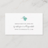Eenvoudige eucalyptus groen bruiloft RSVP online Informatiekaartje (Voorkant)