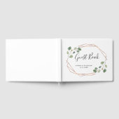 Eenvoudige eucalyptus groen | Roos Goud Geometrisc Gastenboek (Volledig)