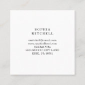 Eenvoudige eucalyptus groen | Roos Goud Geometrisc Vierkante Visitekaartje (Achterkant)