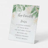 Eenvoudige eucalyptus in het teken van het liefdev reclamebord met voetstuk (Voorkant)