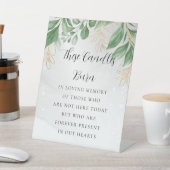 Eenvoudige eucalyptus in het teken van het liefdev reclamebord met voetstuk (Insitu)