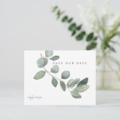 Eenvoudige Eucalyptus Lavender Weddenschap Sla de Briefkaart (Staand voorkant)