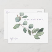 Eenvoudige Eucalyptus Lavender Weddenschap Sla de Briefkaart (Voorkant / Achterkant)