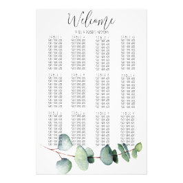 Eenvoudige Eucalyptus Leaf Trouwstoel Grafiek Prin Foto Afdruk