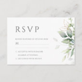Eenvoudige Eucalyptus Leaves Greenery Wedding RSVP Kaartje (Voorkant)