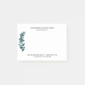 Eenvoudige Eucalyptus Naam Adres Bedrijf Post-it® Notes (Voorkant)