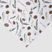 Eenvoudige Eucalyptus Pine Cone Waterverf Kerstmis Tissuepapier (Detail)