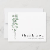 Eenvoudige Eucalyptus Sage Names Weddenschap Bedan Notitiekaartje (Voorkant)