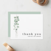 Eenvoudige Eucalyptus Sage Names Weddenschap Bedan Notitiekaartje (Voorkant / Achterkant in situ)