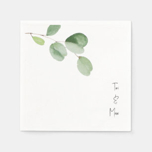 Eenvoudige Eucalyptus Stem Modern Font Names Cockt Servet