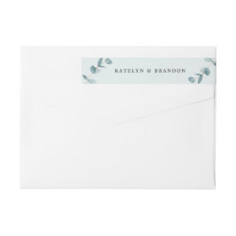 Eenvoudige Eucalyptus takken bruiloft retour adres