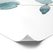 Eenvoudige Eucalyptus Takken Eigen Tekst 20x24 Bor Poster (Hoek)