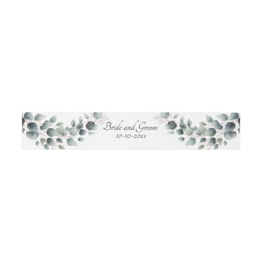 Eenvoudige Eucalyptus Uitnodigingen Wikkel (Vlak)