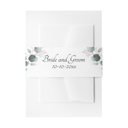 Eenvoudige Eucalyptus Uitnodigingen Wikkel (Voorkant Voorbeeld)