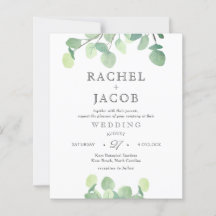 Eenvoudige Eucalyptus Waterverf Greenery Wedding I