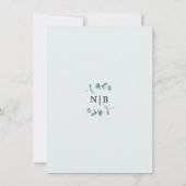 Eenvoudige eucalyptus zei ze ja verlovingsfeest kaart (Achterkant)