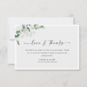 Eenvoudige eucalyptusbruiloft bedankkaart (Voorkant)