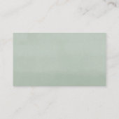 Eenvoudige eucalyptusgrijze diaperkaarten informatiekaartje (Achterkant)