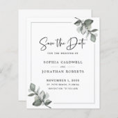 Eenvoudige Eucalyptuskalligrafie van de begroting (Voorkant / Achterkant)